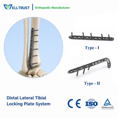 distal lateral tibial locking plate,distal tibia plate,distal tibial locking plate,lateral tibial locking plate
